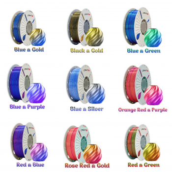 PLA пластик для 3д принтера CREAT3D, 1.75 мм, MIX Color, 10х1 кг.